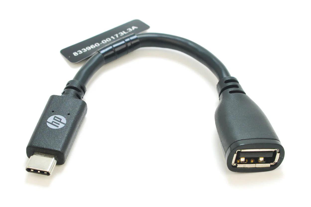 New HP Genuine USB-C Type-C OTG  to USB 3.0 Female Standard 835880-001 833960-001 Adapter Black