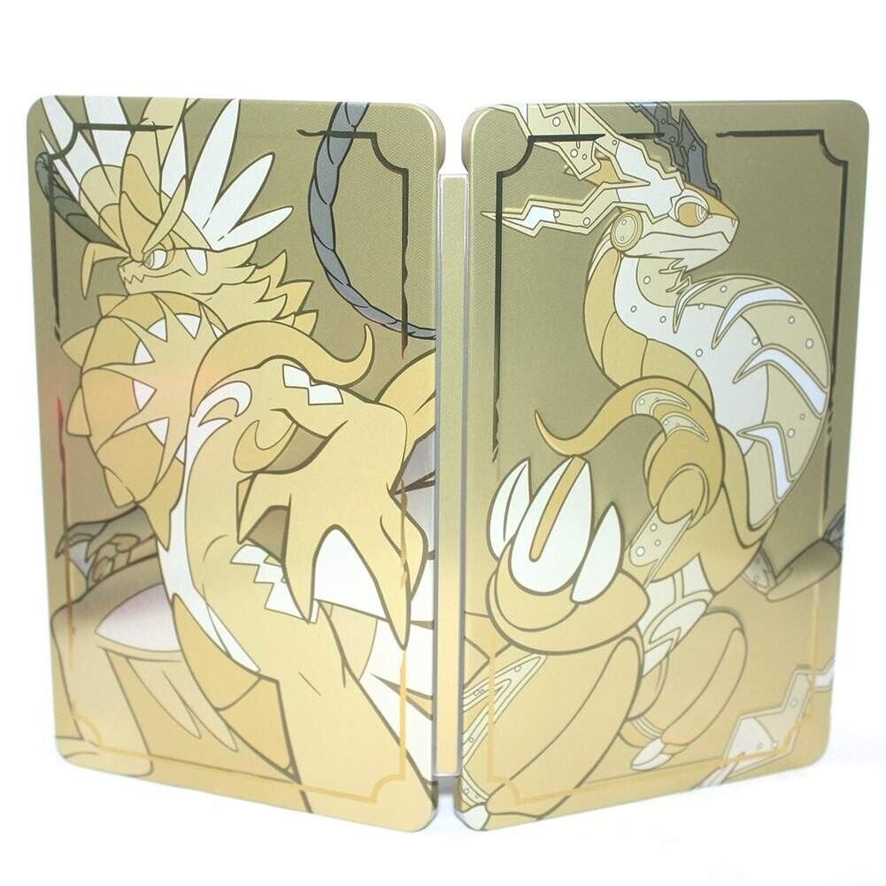 New Official Pokemon Scarlet & Violet Gold  Steelbook For Nintendo Switch NS