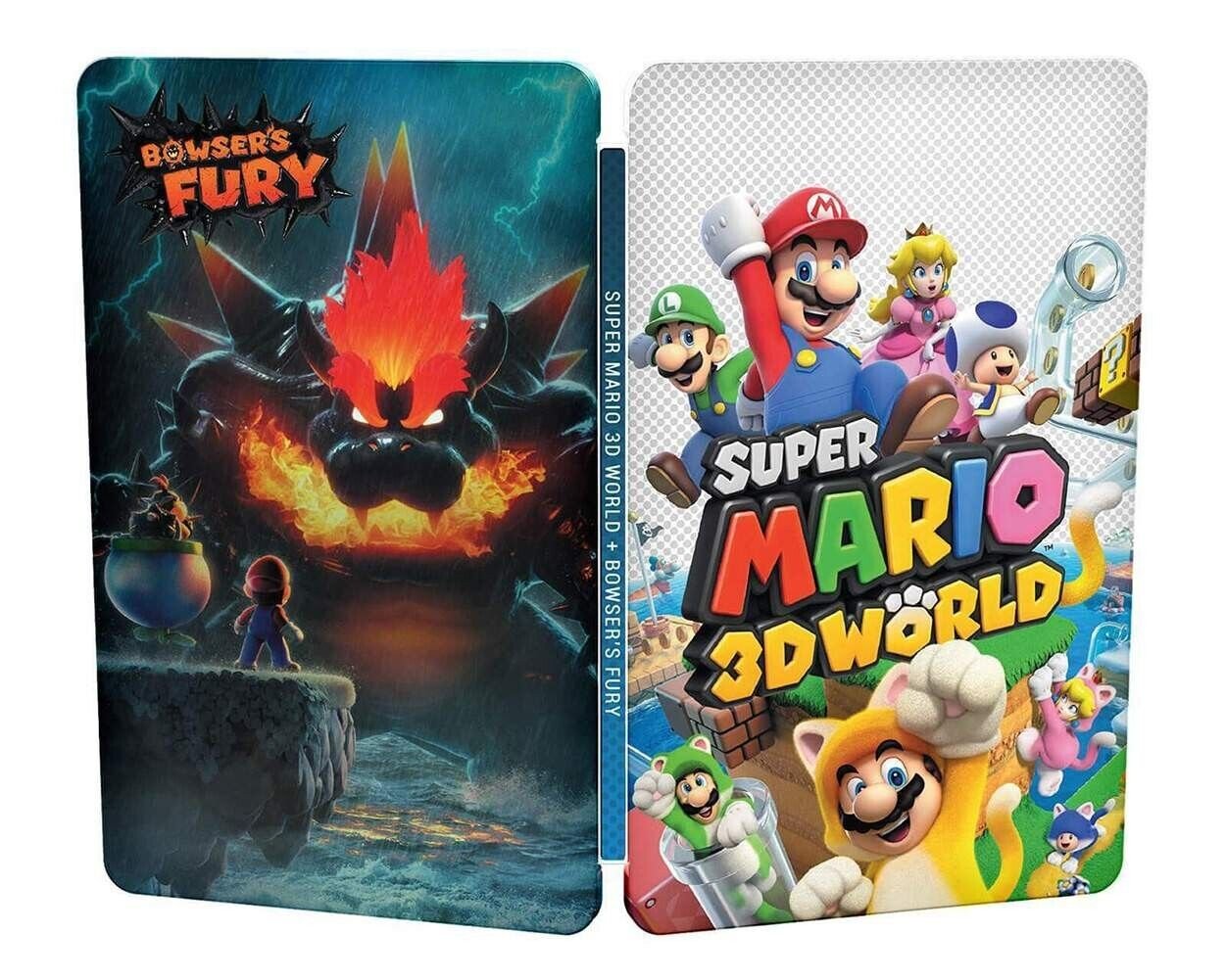 New Official Super Mario 3D World+Bowser&acirc;��s Fury SteelBook For Nintendo Switch NS