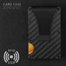 RFID Blocking Slim Carbon Fiber Money Clip Men Minimalist Wallet ID Card Holder
