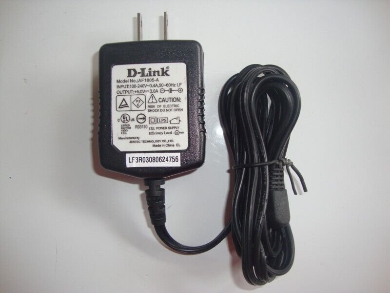 Genuine AC DC Power Supply 5V 3A AF1805-A For D-Link Router Access Point JTA0302