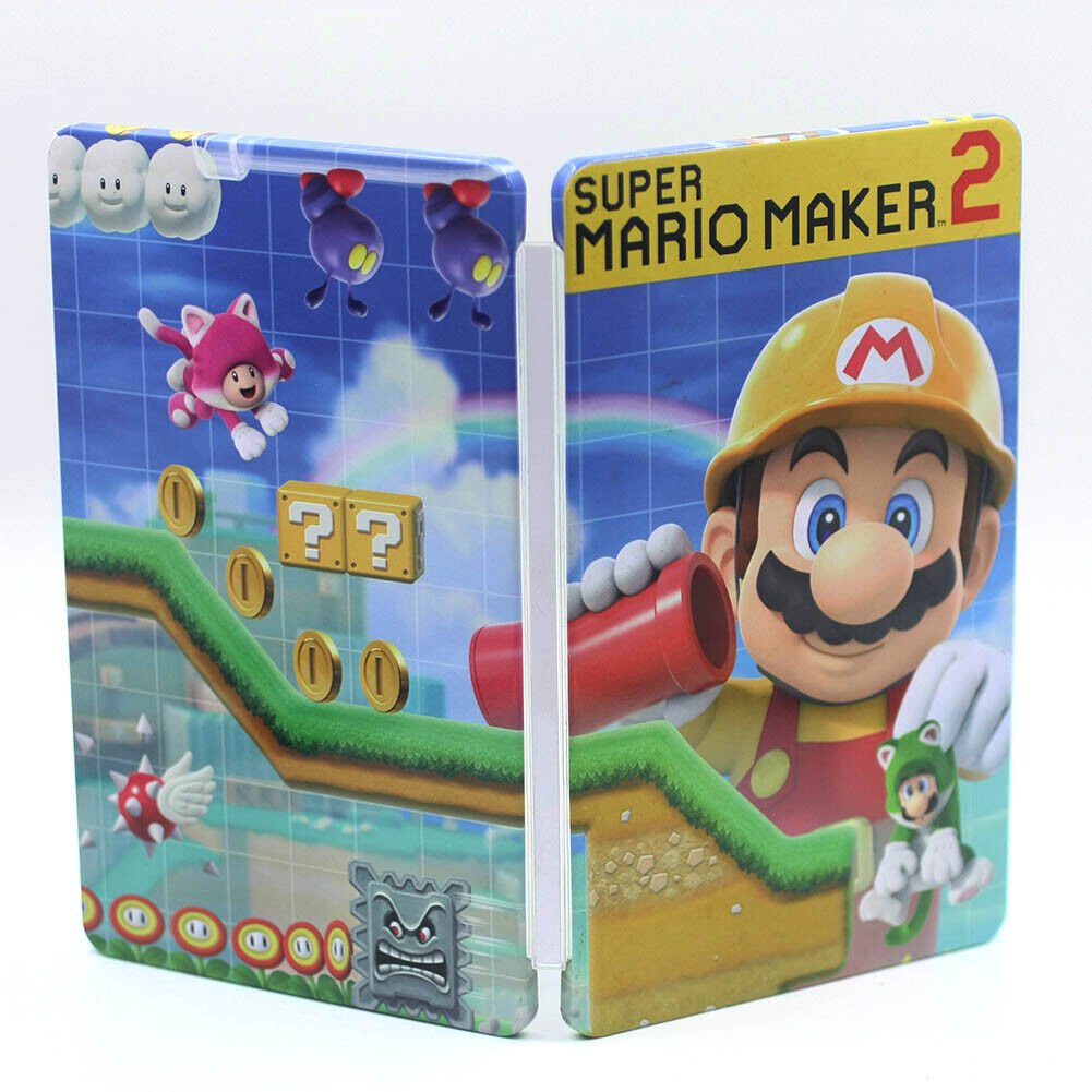 New Super Mario Maker 2 Limited Custom Made Steelbook For Switch NS