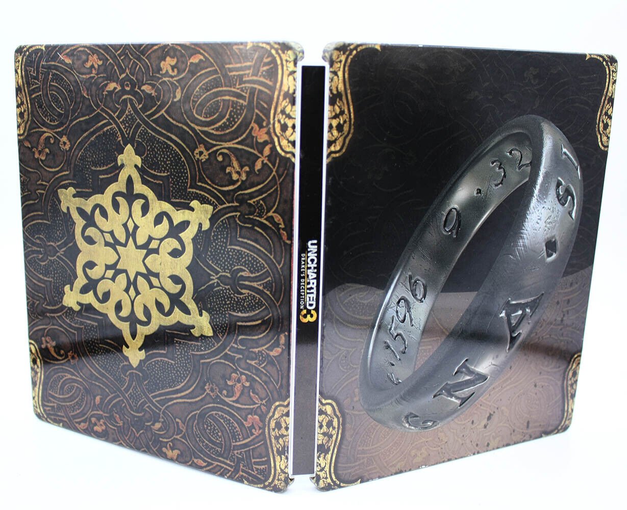 Official Limited Edition Uncharted 3: Drake's Deception Steelbook Case No Game