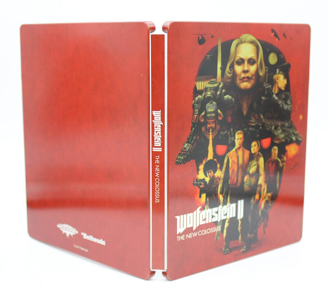 New Official Limited Wolfenstein II: The New Colossus G2 Steelbook Case No Game