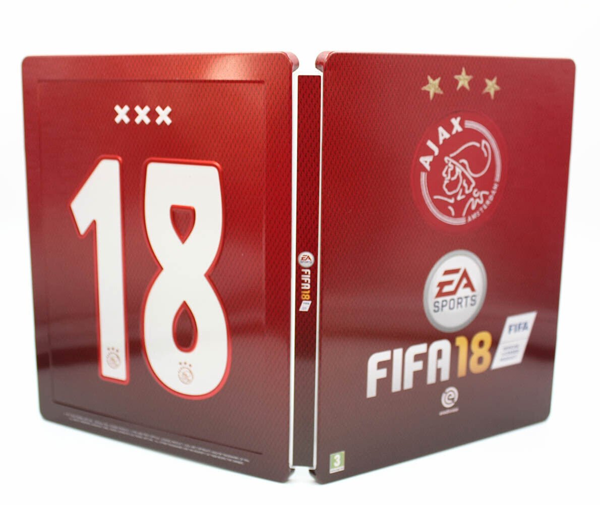New Rare Official Limited Edition EA Sport AJAX FIFA18 G2 Steelbook Case No Game