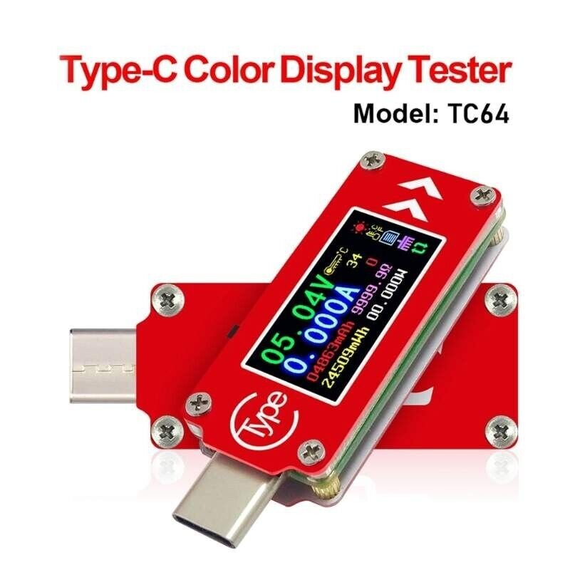 New RD TC64 Type-C USB Tester Voltage Current Meter Quick PD Charger Testing Mon
