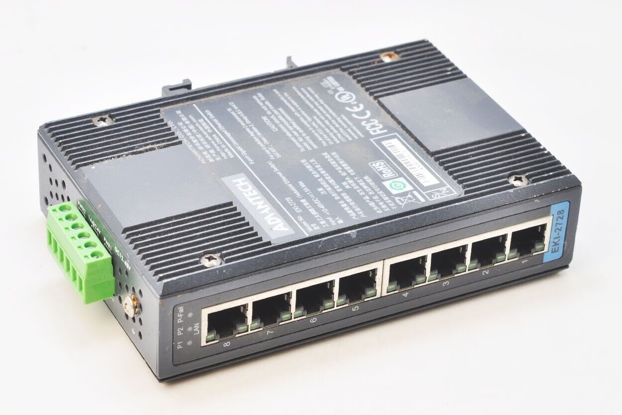 Used original Advantech eki-2728 8-port full Gigabit unmanaged Industrial Ethern