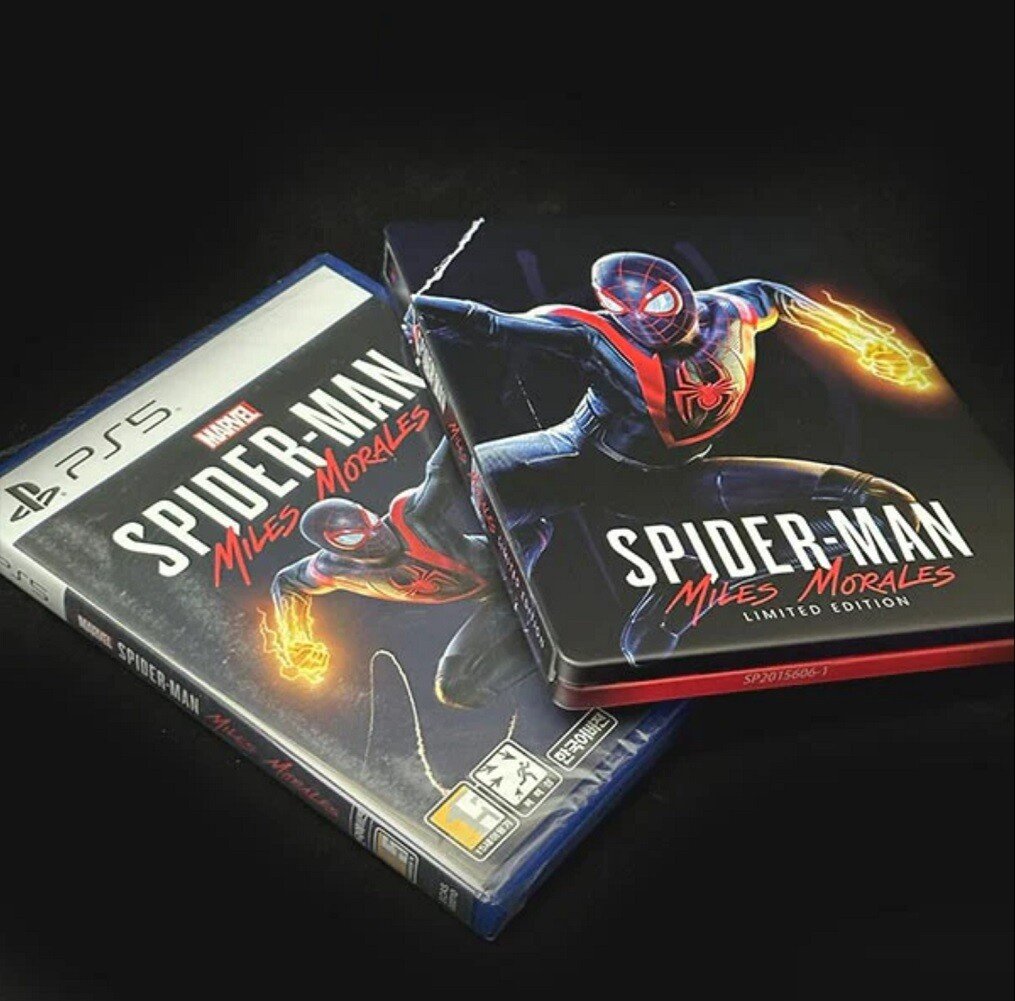 New Limited Edition Spider-Man Miles Morales PS5 Game & Custom Made Steelbook