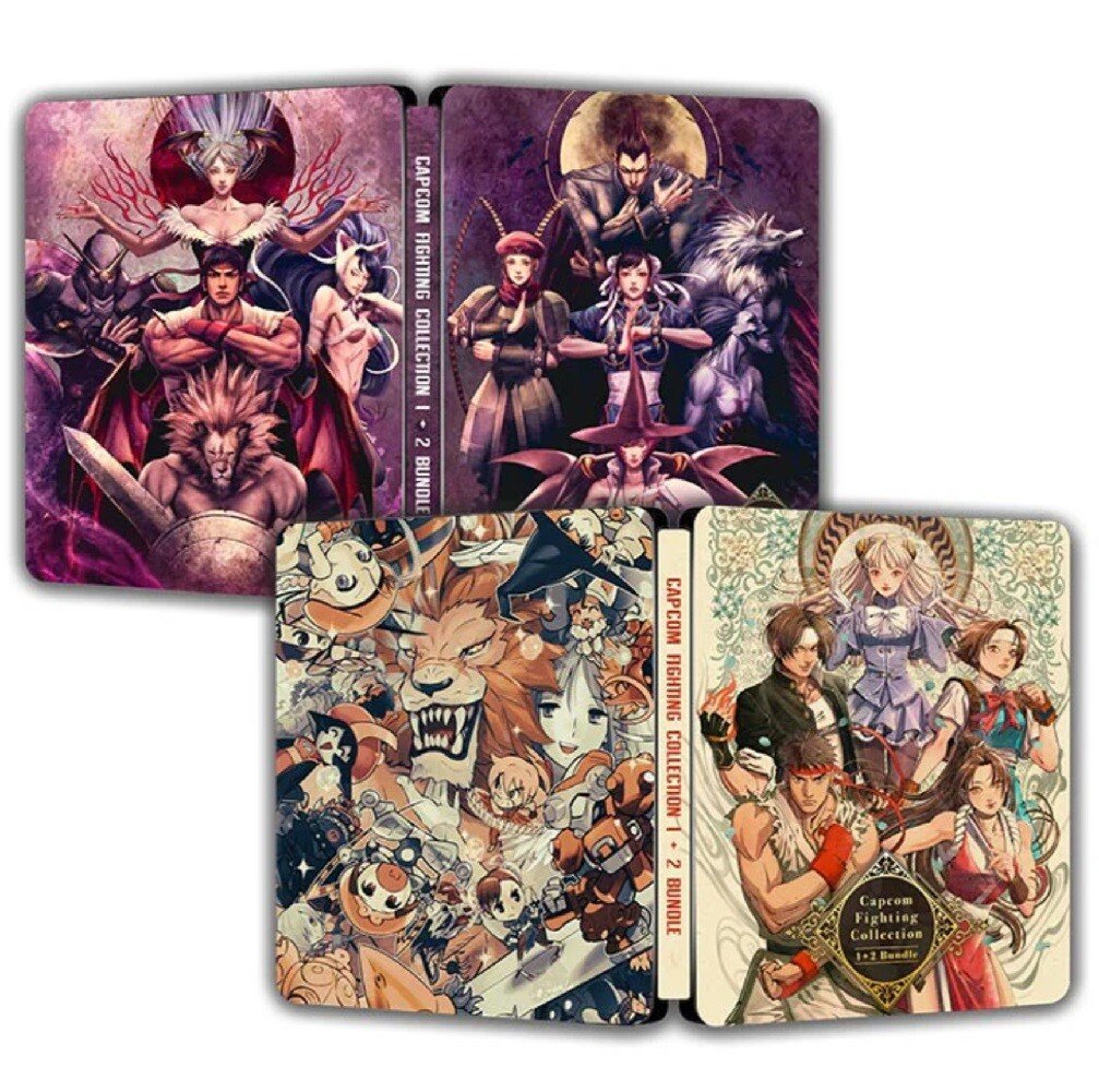 Limited Edition Capcom Fighting Collection 1+2 Bundle Steelbook Case Custom Made