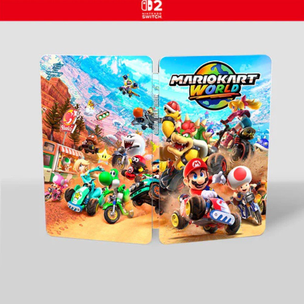 New Limited Edition Mario Kart World Steelbook Custom Made For Nintendo Switch2