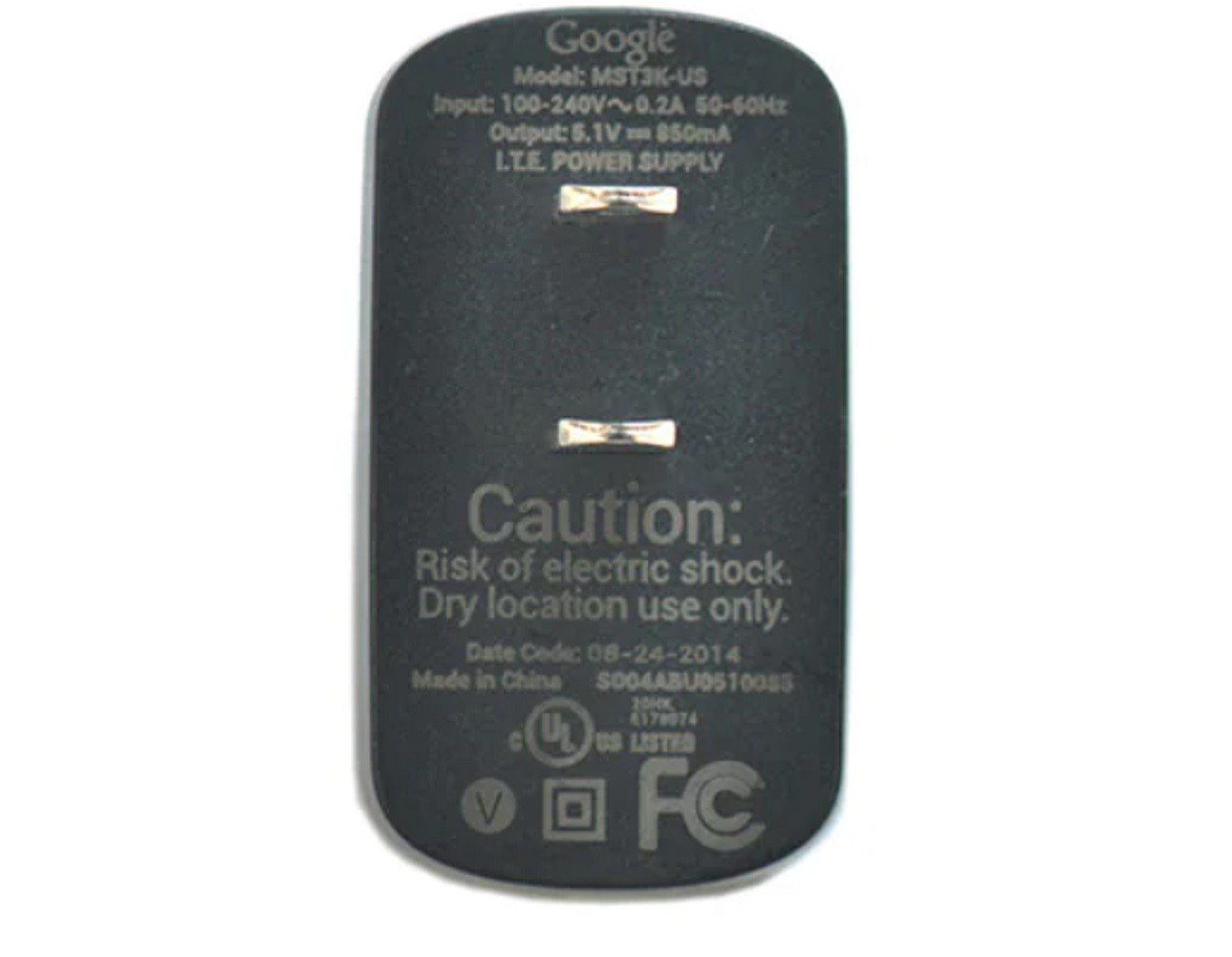 New OEM Google 5.1V 850mA MST3K-US USB Power Charger For Google Chromecast