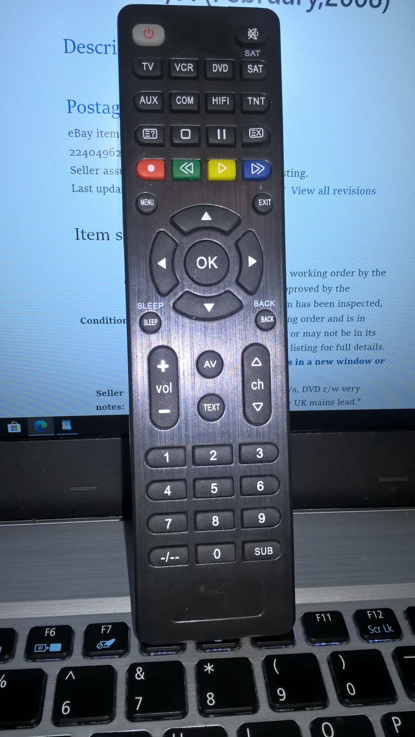 Pifco Universal remote control AVS1303 Brand new