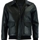 Real Sheepskin Brown Bomber Winter Leather Jacket Men - Tactical Fashion Motorcycle Jacket & Coat