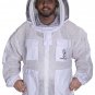 3 Layers Ultra Breeze Ventilated Beekeeping Jacket with Fencing Veil Hood for Beekeepers Bee Keeping