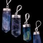 Fluorite Evil Eye EMF Protection Crystals and Stones Silver Chain Necklace Gifts for Women & Men