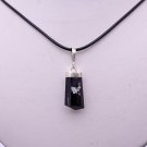 Black Tourmaline EMF Evil Eye Protection Crystals and Healing Stones Pendant Necklace Jewelry Box.