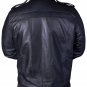 Real Sheepskin Black Leather Jacket Men - Windbreaker Motorcycle Jacket & Coat with Removable Hood