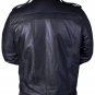 Real Sheepskin Black Leather Jacket Men - Windbreaker Motorcycle Jacket & Coat with Removable Hood