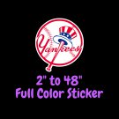 New York Yankees Full Color Vinyl Decal | Hydroflask decal | Cornhole decal 1