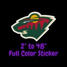 Minnesota Wild Full Color Vinyl Decal | Hydroflask decal | Cornhole decal 4