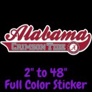 Alabama Crimsontide Full Color Vinyl Decal | Hydroflask decal  Cornhole decal 12