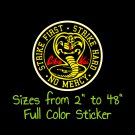 Kobra Kai Full Color Vinyl Decal | Hydroflask decal | Cornhole decal 1