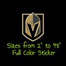 Vegas Golden Knights Full Color Vinyl Decal | Hydroflask decal Cornhole decal 8