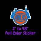 New York Knicks Full Color Vinyl Decal | Hydroflask decal | Cornhole decal 6