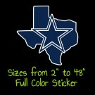 Dallas Cowboys Full Color Vinyl Decal | Hydroflask decal | Cornhole decal 7
