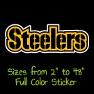 Pittsburgh Steelers Full Color Vinyl Decal | Hydroflask decal | Cornhole decal 2