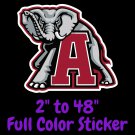 Alabama Crimsontide Full Color Vinyl Decal | Hydroflask decal  Cornhole decal 14
