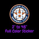 Houston Astros Full Color Vinyl Decal | Hydroflask decal | Cornhole decal 1