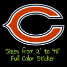 Chicago Bears Full Color Vinyl Decal | Hydroflask decal | Cornhole decal 1