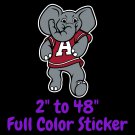 Alabama Crimsontide Full Color Vinyl Decal | Hydroflask decal | Cornhole decal 6