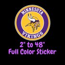 Minnesota Vikings Full Color Vinyl Decal | Hydroflask decal | Cornhole decal 5