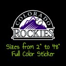 Colorado Rockies Full Color Vinyl Decal | Hydroflask decal | Cornhole decal 1