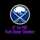 Buffalo Sabres Full Color Vinyl Decal | Hydroflask decal | Cornhole decal 2