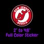New Jersey Devils Full Color Vinyl Decal | Hydroflask decal | Cornhole decal 1