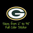 Green Bay Packers Full Color Vinyl Decal | Hydroflask decal | Cornhole decal 4