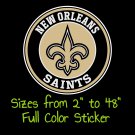 New Orleans Saints Full Color Vinyl Decal | Hydroflask decal | Cornhole decal 5