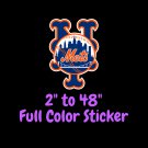 New York Mets Full Color Vinyl Decal | Hydroflask decal | Cornhole decal 2