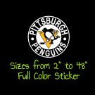 Pittsburg Penguins Full Color Vinyl Decal | Hydroflask decal | Cornhole decal 3