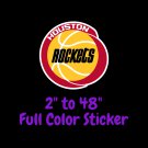 Houston Rockets Full Color Vinyl Decal | Hydroflask decal  Cornhole decal 1