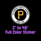 Pittsburgh Pirates Full Color Vinyl Decal | Hydroflask decal | Cornhole decal 4