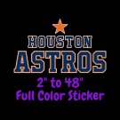 Houston Astros Full Color Vinyl Decal | Hydroflask decal | Cornhole decal 2