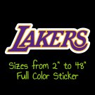 Los Angeles Lakers Full Color Vinyl Decal | Hydroflask decal | Cornhole decal 1