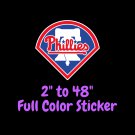 Philadelphia Phillies Full Color Vinyl Decal | Hydroflask decal Cornhole decal 8
