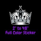 Los Angeles Kings Full Color Vinyl Decal | Hydroflask decal | Cornhole decal 4