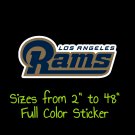 Los Angeles Rams Full Color Vinyl Decal | Hydroflask decal | Cornhole decal 4