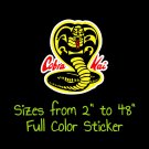 Kobra Kai Full Color Vinyl Decal | Hydroflask decal | Cornhole decal 2